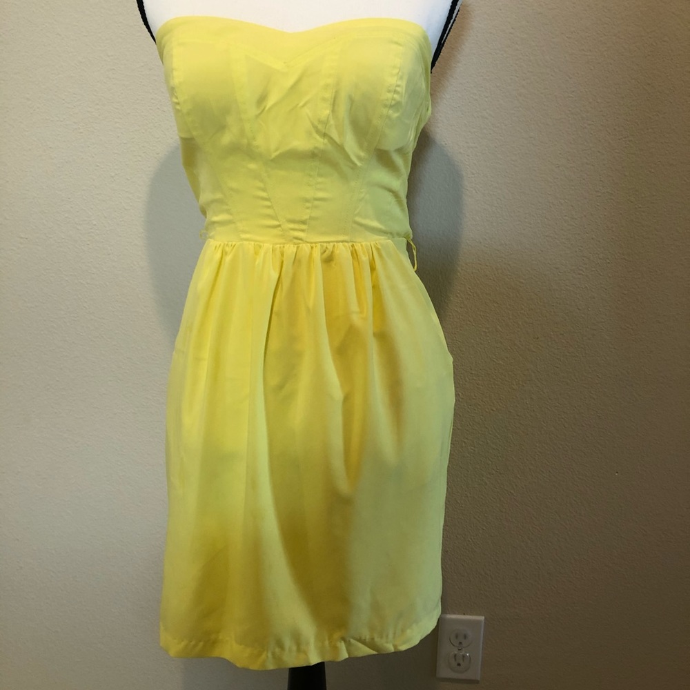Yellow corset top dress